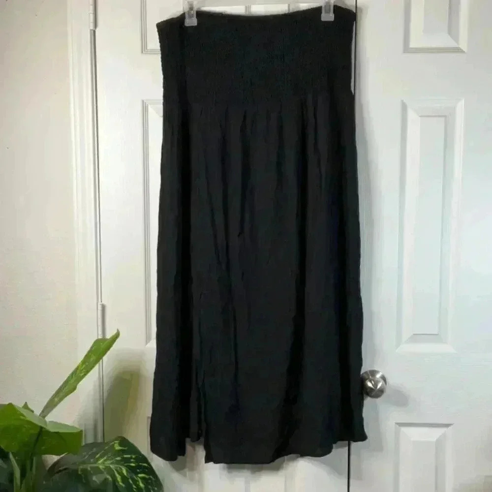 Wild Fable Women's Smocked High Slit Convertible Cover Up Dress 1X - Picture 4 of 12